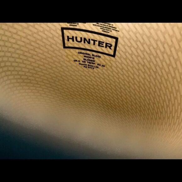 Hunter W23616 Unisex Original Gloss Blue Rain Boots US 7M/8F  FX 0713 - Picture 10 of 11